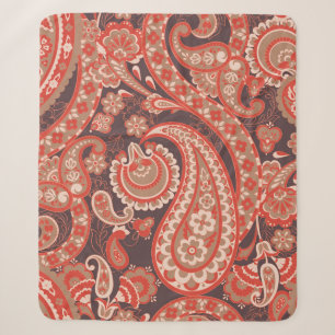 Paisley vintage seamless pattern. Fantastic flower Sherpa Blanket