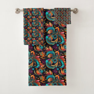 Paisley Vivid Bold Bath Towel Set
