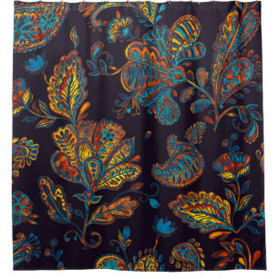 Paisley watercolor: floral pattern tile