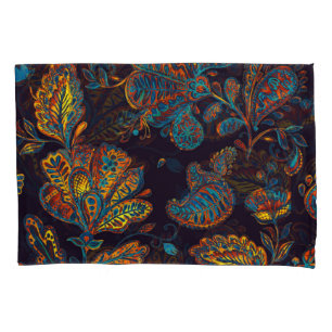 Paisley watercolor: floral pattern tile pillowcase