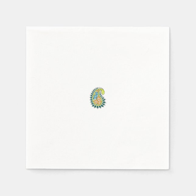 Paisley Wedding Napkins | Elegant Boho Decor (Front)