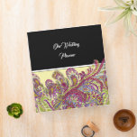 Paisley Wedding Planner Binder<br><div class="desc">Apple Green and Pink Feathery Paisley Peacock Damask Wedding Planner This next menu choice is printed on letterhead and therefore is only printed on the front - the back will be just the plain paper with no colour or designs - that's the disadvantage - the advantage would be the size...</div>
