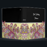 Paisley Wedding Planner Binder<br><div class="desc">Apple Green and Pink Feathery Paisley Peacock Damask Wedding Planner This next menu choice is printed on letterhead and therefore is only printed on the front - the back will be just the plain paper with no colour or designs - that's the disadvantage - the advantage would be the size...</div>