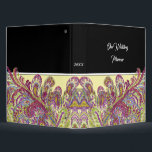 Paisley Wedding Planner Binder<br><div class="desc">Apple Green and Pink Feathery Paisley Peacock Damask Wedding Planner This next menu choice is printed on letterhead and therefore is only printed on the front - the back will be just the plain paper with no colour or designs - that's the disadvantage - the advantage would be the size...</div>