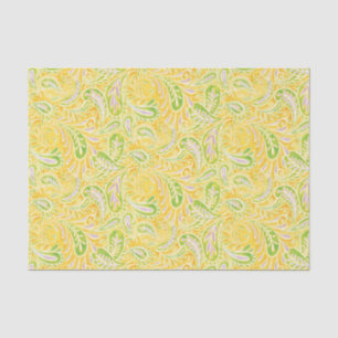 Paisley Yellow Green and Purple Pattern Tissue Paper