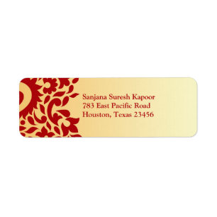 Paisleys Elegant Indian Return Address Label