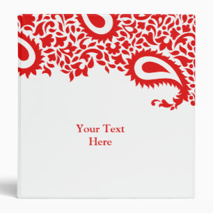 Paisleys Indian Red Binder