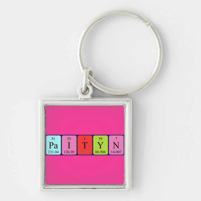 Paityn periodic table name keyring (Front)