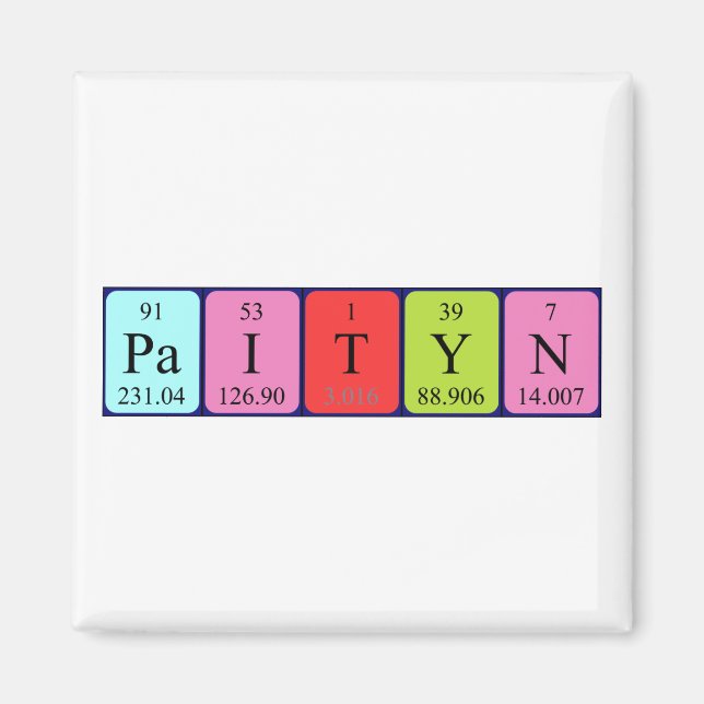 Paityn periodic table name magnet (Front)