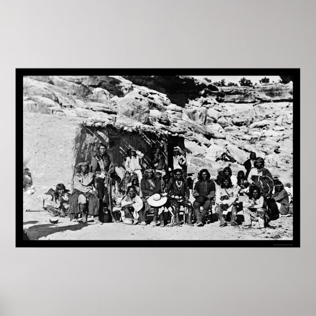 Paiute Indian Adobe House 1912 Poster (Front)
