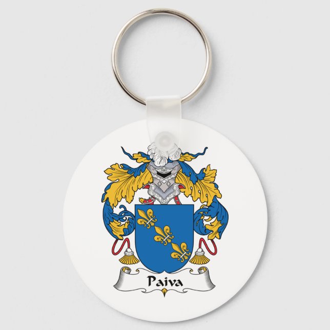 Paiva Family Crest Keychain (Front)