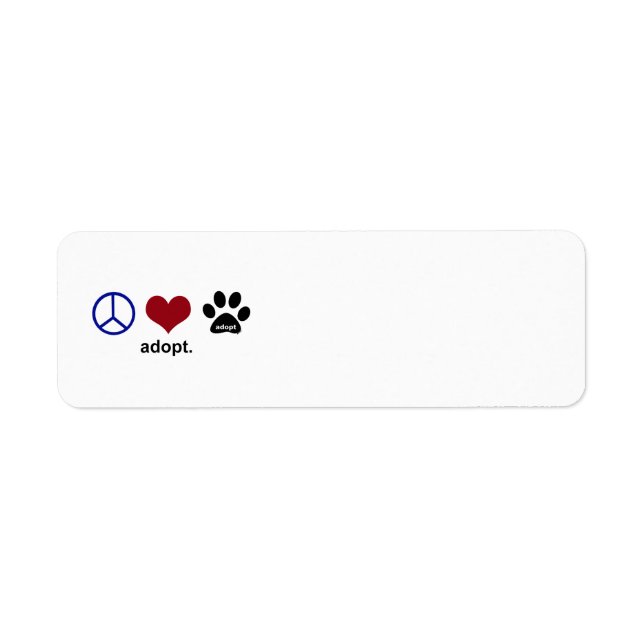 Paix, amour, adoption (Devant)