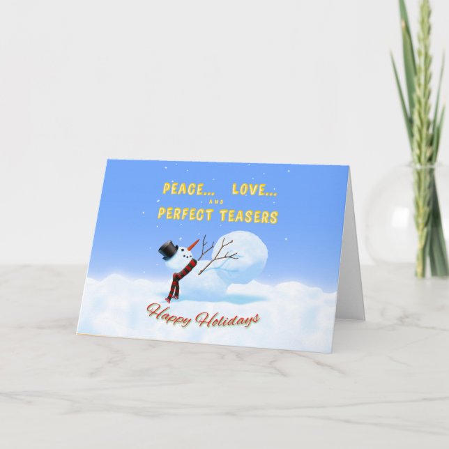 Paix, amour et carte parfaite de vacances (Devant)