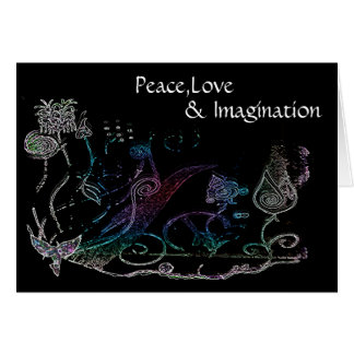 Paix, amour, et imagination - carte