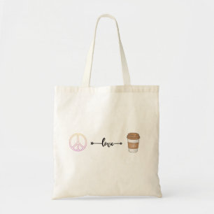 Paix, amour et Sac fourre-tout café