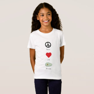 Paix, amour, et T-shirt de l'enfant d'avocats