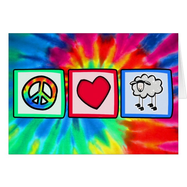 Paix, amour, mouton (Devant horizontal)