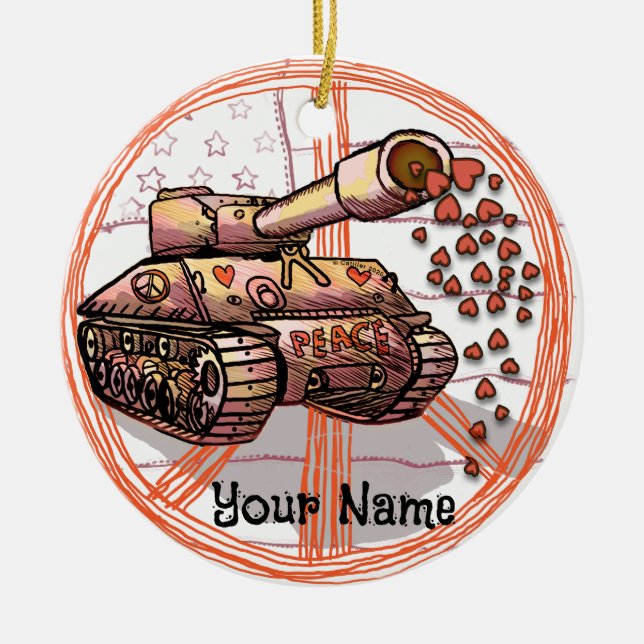 Paix Amour Tank ornement (Devant)