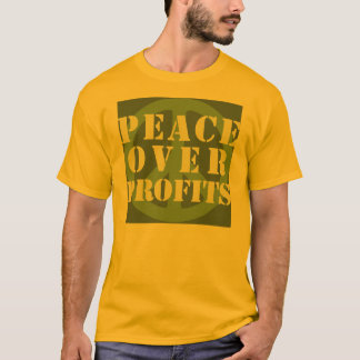 Paix au-dessus de T-shirts de bénéfices