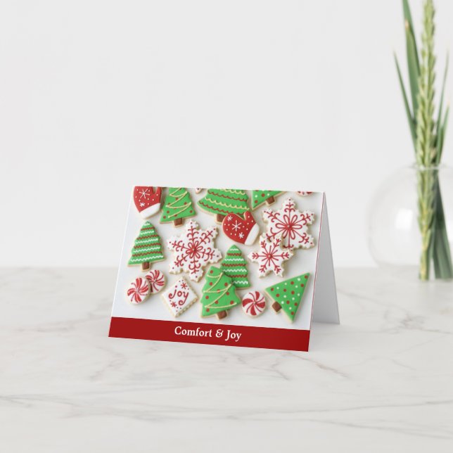 Paix, confort, et carte de Noël de joie (Devant)