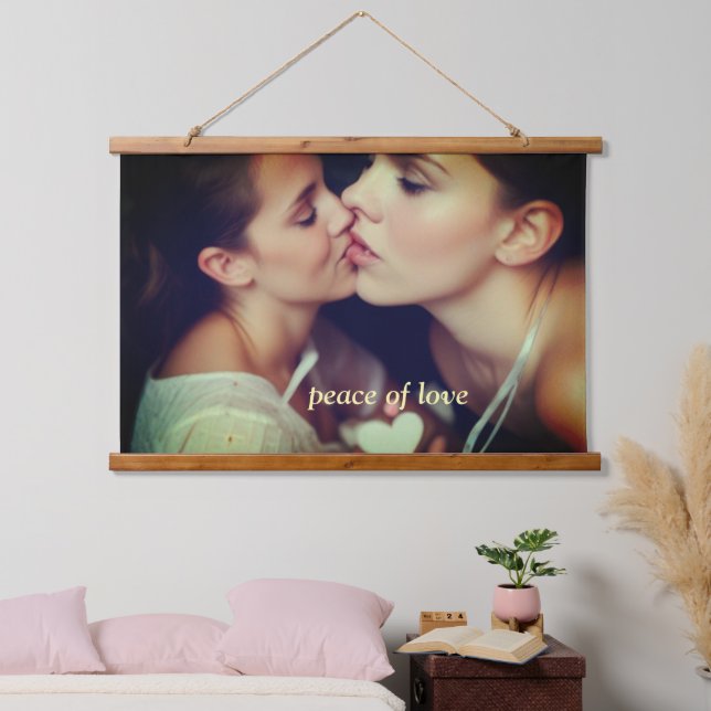 Paix d'amour Bois tapissé Tapisserie murale (Chambre à coucher)