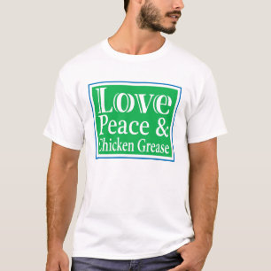 Paix d'amour et T-shirt des hommes de graisse de