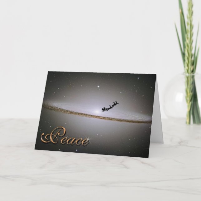 Paix dans la carte de Noël de galaxie (Devant)