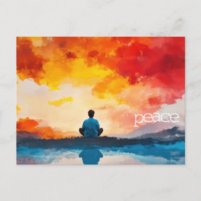"paix" Ecriture Carte postale d'Ésaïe 26:3. (Devant)