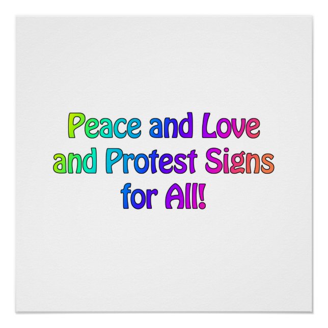 Paix et Amour et signes de protestation pour tous (Devant)