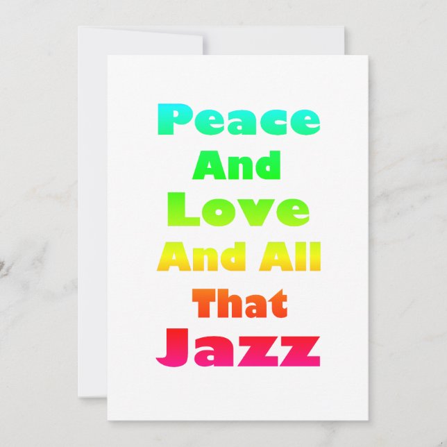 Paix et Amour et tout ce que Jazz Invitation (Devant)