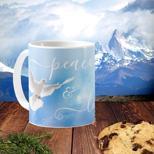 Paix et amour Mug de colombe blanche