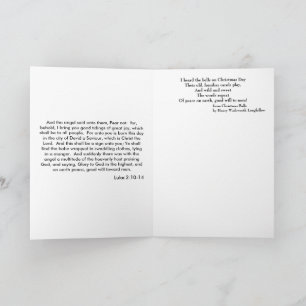 Paix et Bénédictions Carte de Noël en verre tendu