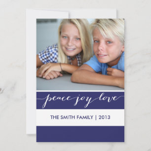 Paix moderne, Joie, Amour Carte photo de vacances 