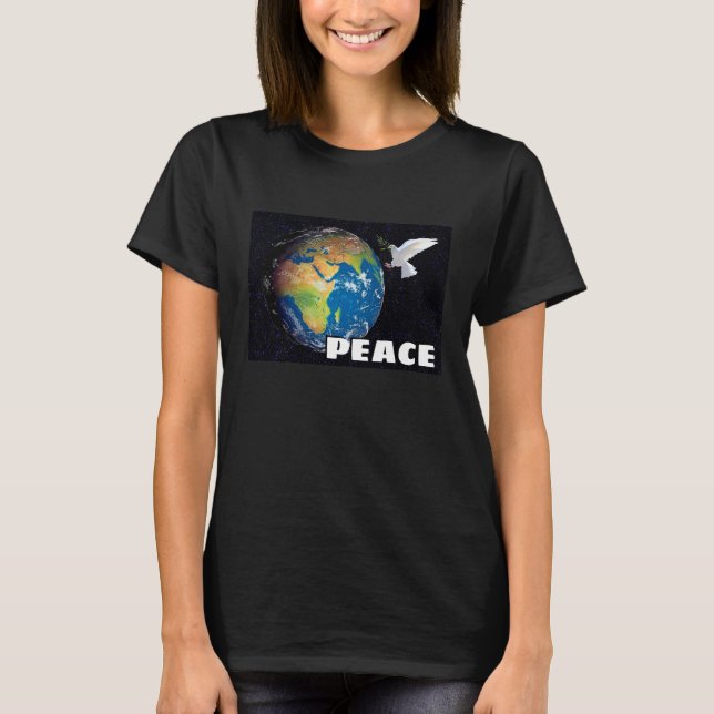 Paix - monde (noir) T-shirt (Devant)