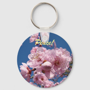 Paix ! porte-clés cadeaux Ciel Bleu Fleurs d'Arbre