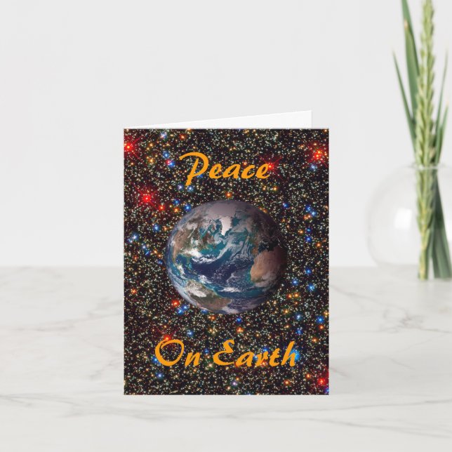 Paix sur la carte de Noël de la terre (Devant)