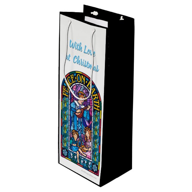 Paix sur le sac de cadeau de bouteille de (Devant Angle)