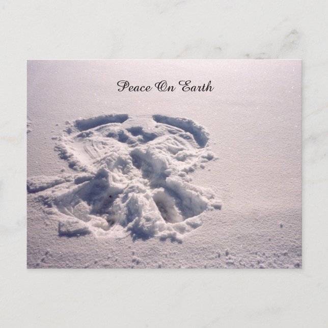 Paix sur Terre Ange de Neige Carte postale de vaca (Devant)