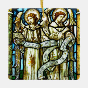 Paix sur Terre Anges Ornement de Noël