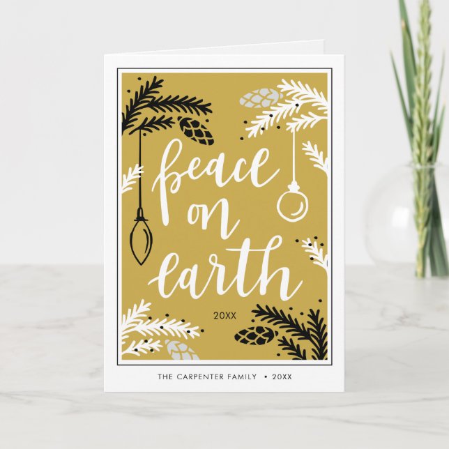 Paix sur Terre | Carte de vacances photo (Devant)