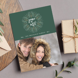 Paix sur Terre Carte photo de vacances