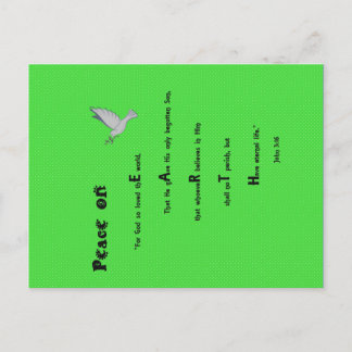Paix sur Terre Carte postale de Noël