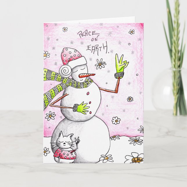 Paix sur terre - carte pour une cause (Devant)