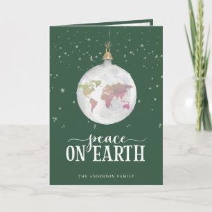 Paix sur Terre Globe Orament Carte de vacances ver