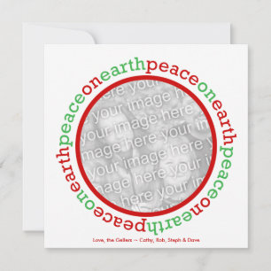 Paix sur terre Noël carte de voeux