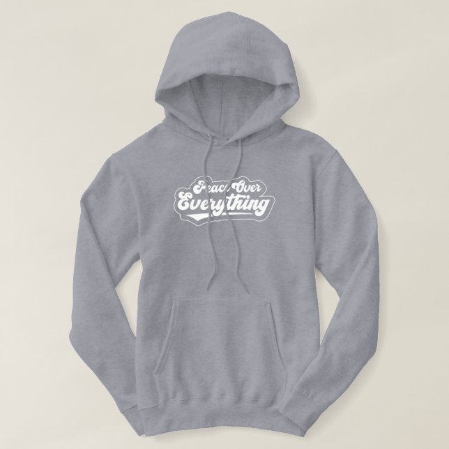 Paix sur tout Sweat - shirt à capuche (Design devant)