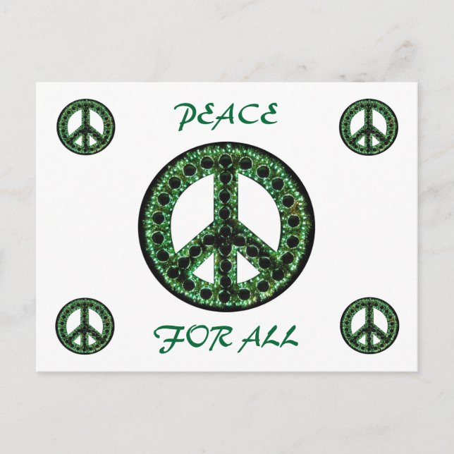 paix verte pour toutes les cartes postales (Devant)