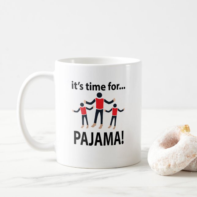 Pajama It's Time For Pajama Coffee Mug (With Donut)