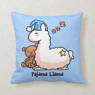 Pajama Llama Throw Pillow