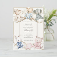 Pajama Party Animal Theme Baby Shower 